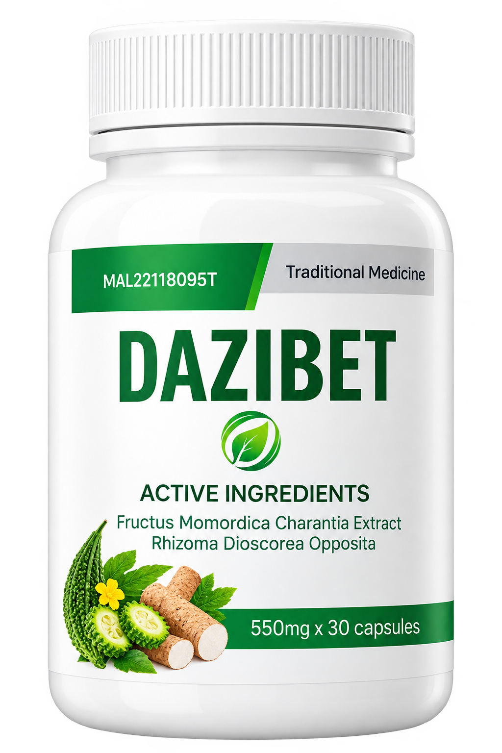 Dazibet herbal supplement bottle